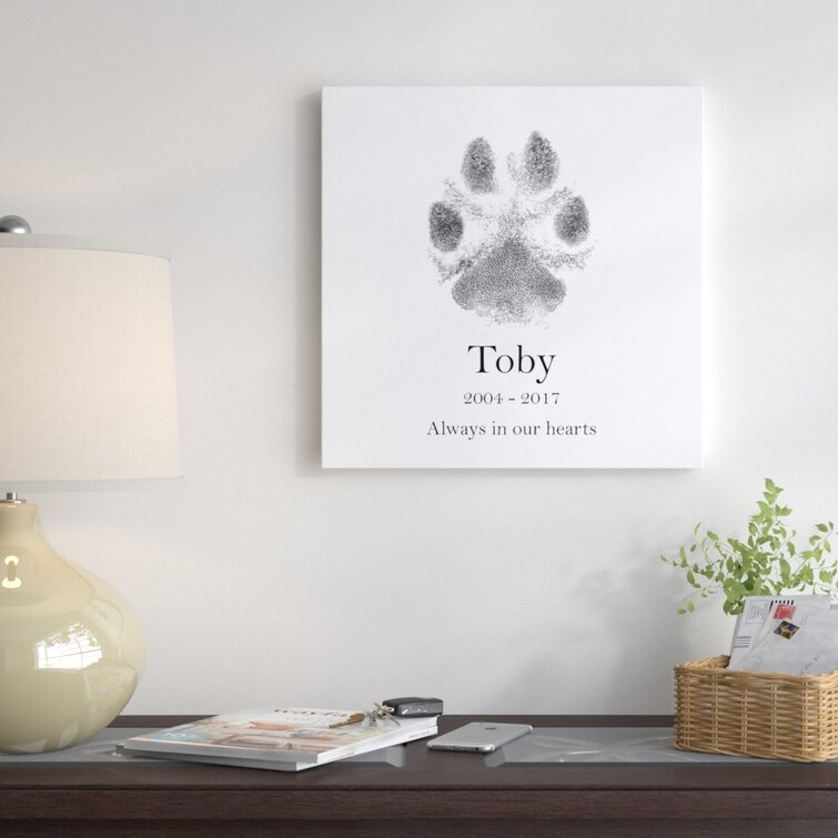 Paw print shop canvas art